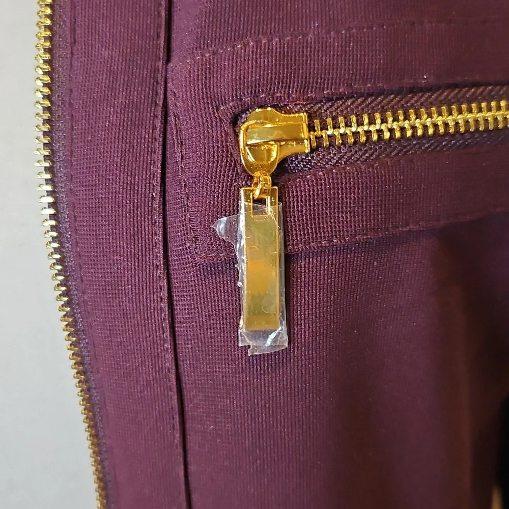 BOSTON PROPER Purple amd Gold Utility Jacket with Modern Silhouette XS Zipup - Picture 5 of 11